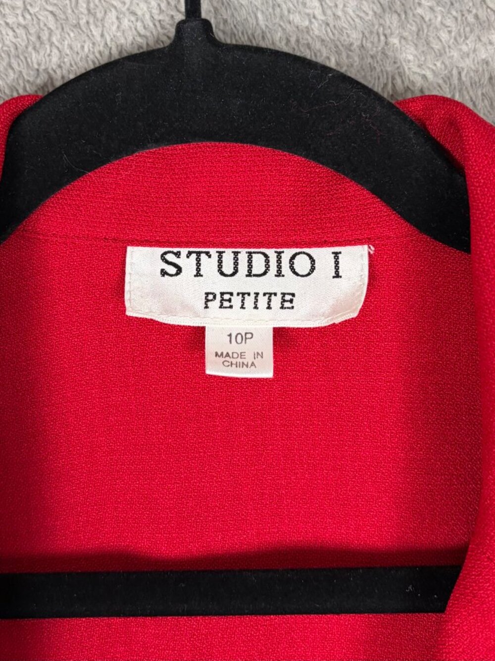 Studio 1 Y2K Blazer Jacket Womens 10P Red Short Sleeve Belted Preppy Uptown Chic - Picture 4 of 8